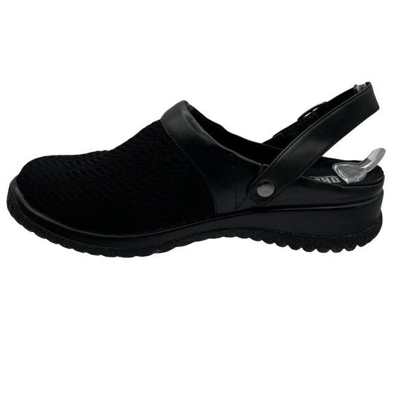 Drew Savannah Women 10 M Stretchable Clog  Black Wavy Slip On Shoes Buckle Mule - Picture 6 of 13